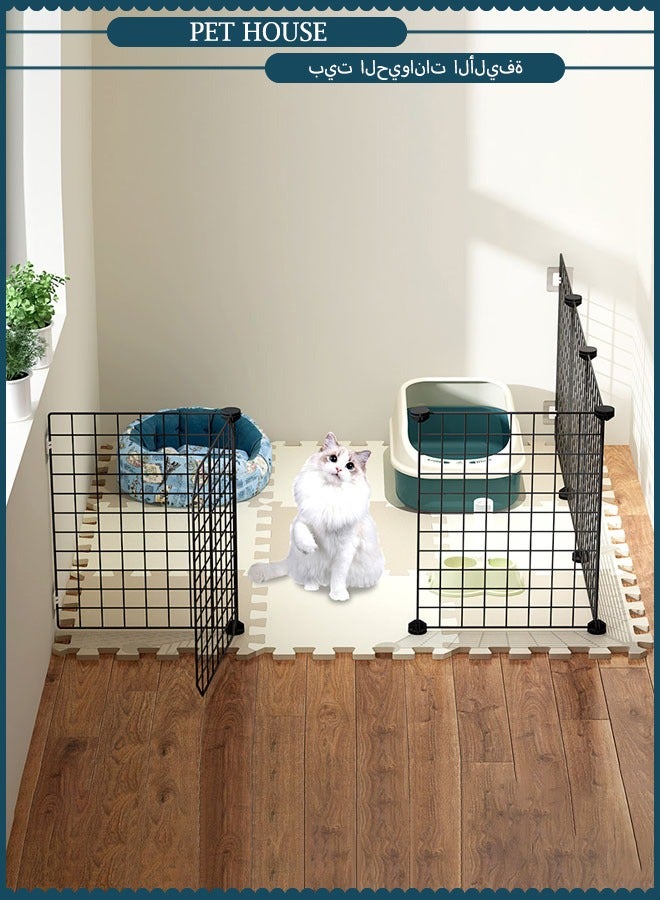 Generic Iron Fence Indoor Dog And Cat Kennel Foldable Metal Foldable Stainless Steel Dog Pet Cages  - Image 1