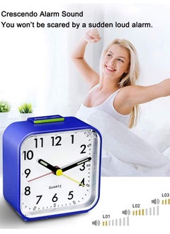 Silent Alarm Clock Bedside Clock Without Clicking Sound Battery Powered Bedside Clock Travel Alarm Clock Basic Bedroom Clock