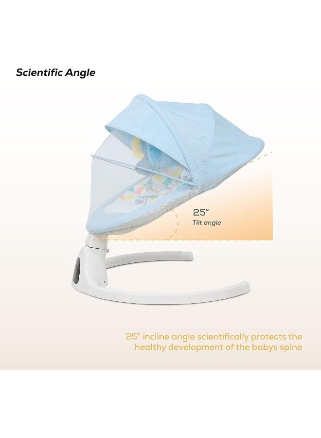 SUPAAR Baby Swings for Infants, Portable Bluetooth Enabled Baby Rocker - Image 4