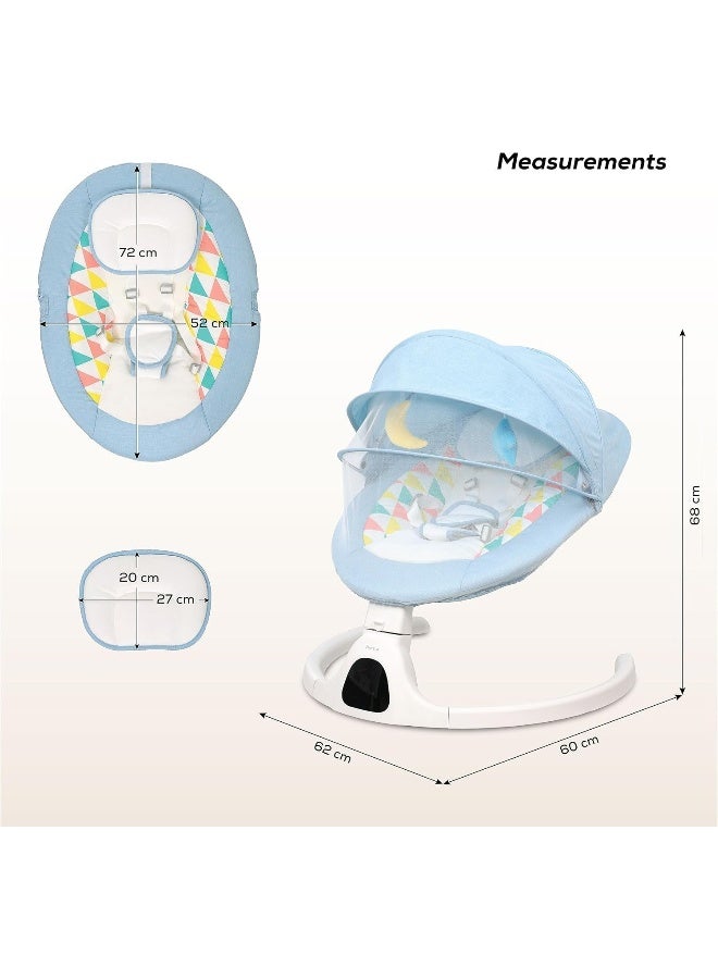 SUPAAR Baby Swings for Infants, Portable Bluetooth Enabled Baby Rocker - Image 2