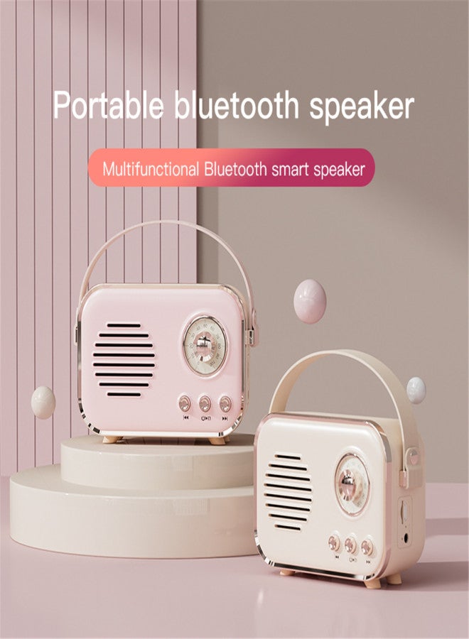 Portable multifunctional FM radio, mini wireless Bluetooth sound, home singing, karaoke, TF card, FM playback, high fidelity bass speaker, gift decoration - Image 5