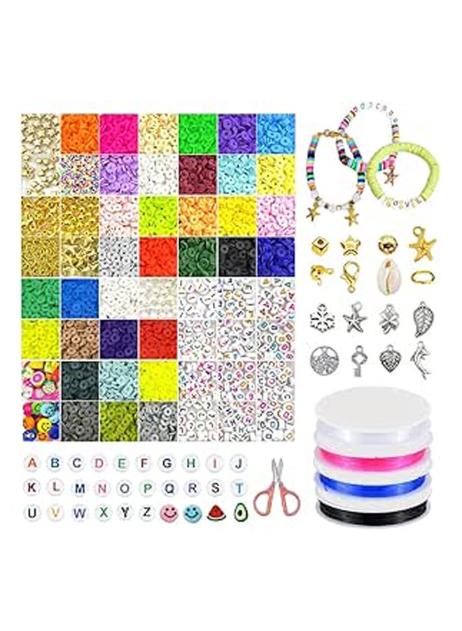 Clay Beads 6mm 35 Colors Flat Round Polymer Cla - Image 1