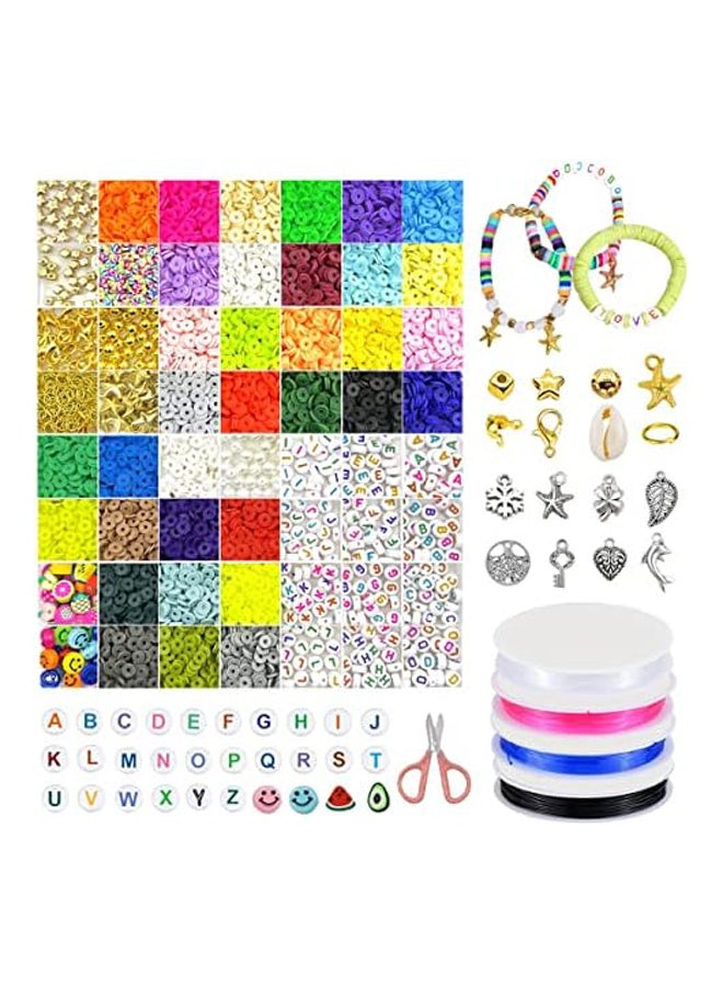 Clay Beads 6mm 35 Colors Flat Round Polymer Cla - Image 2