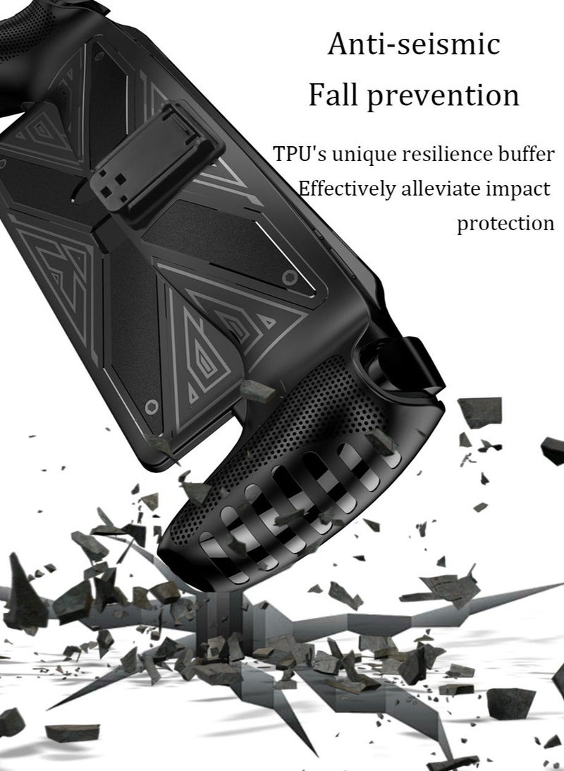 Silicone Protecor Cover Case Compatible with Playstation Portal Remote Player,Protective Skin Cover for PS5 Portal-Shockproof Anti-Scratch Soft TPU with bracket (Black) - Image 2