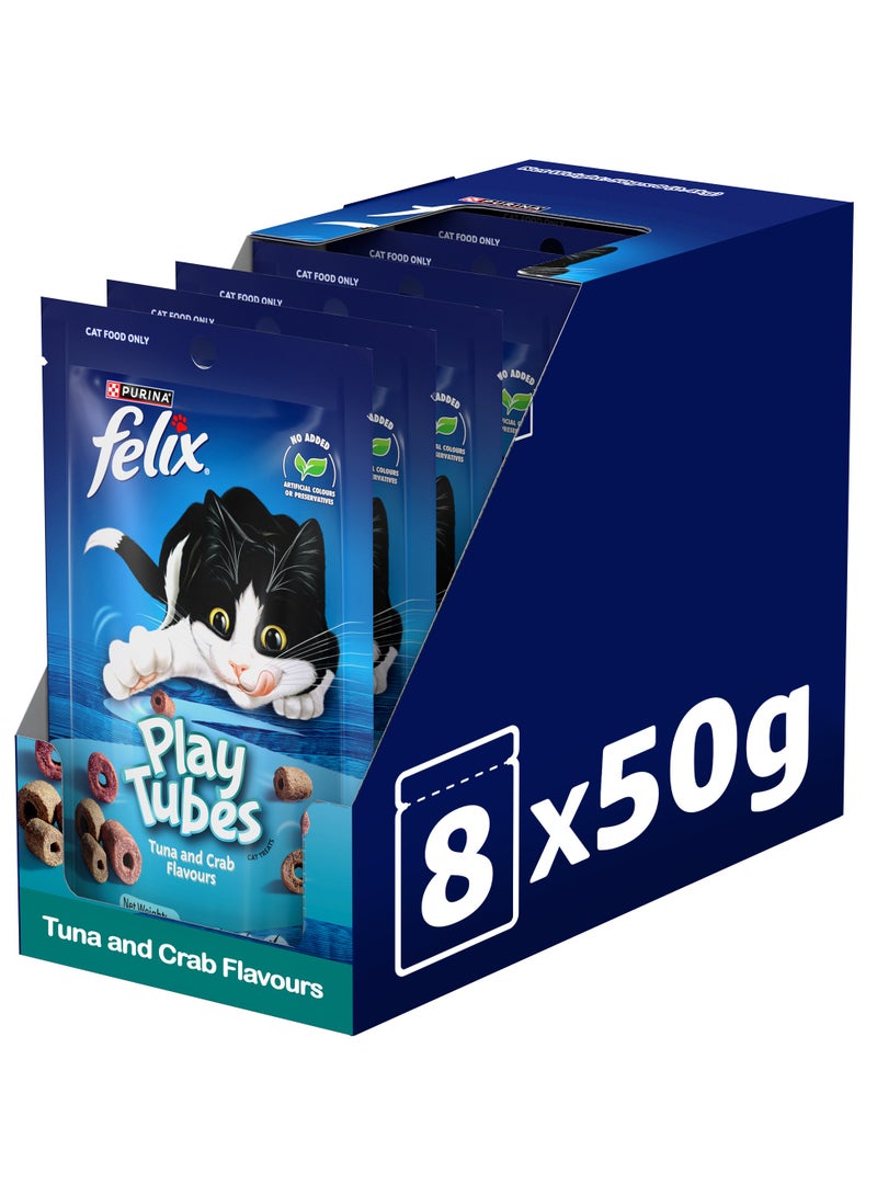 Purina Felix Felix Playtubes Tuna And Crab Treats 8 x 50g  - Image 2