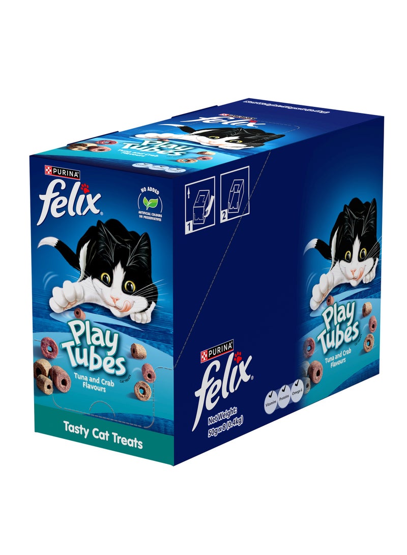 Purina Felix Felix Playtubes Tuna And Crab Treats 8 x 50g  - Image 4
