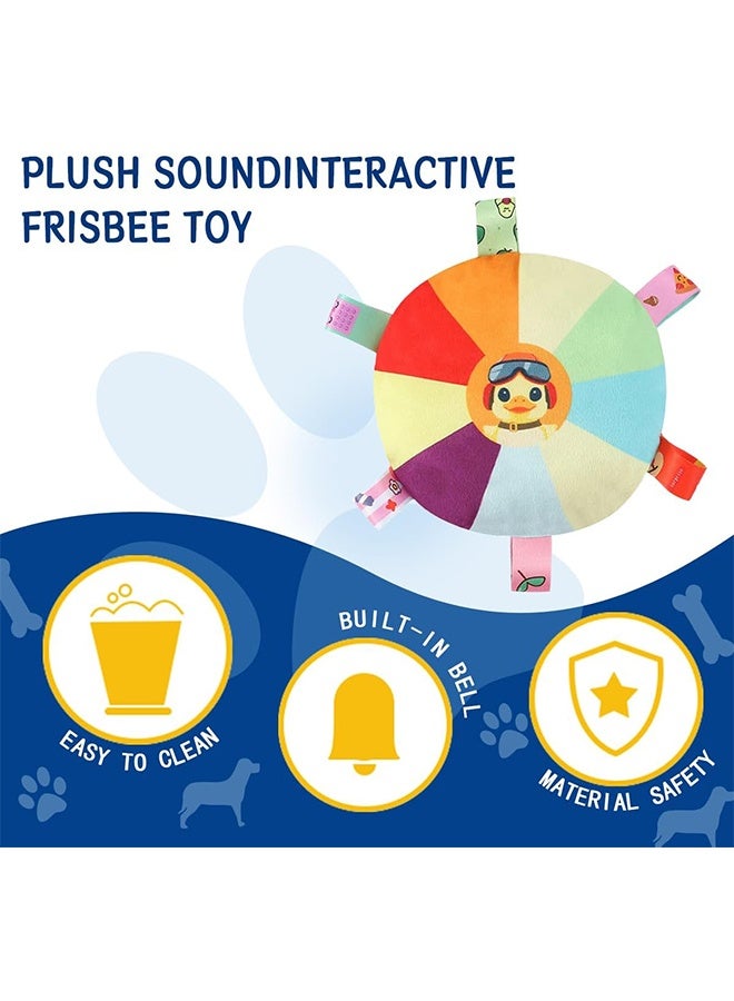 Dog Plush Sound Frisbee Toy With Internal Clock to Attract Attention, for Aggressive Chewers - Image 3