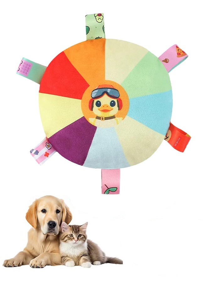 Dog Plush Sound Frisbee Toy With Internal Clock to Attract Attention, for Aggressive Chewers - Image 1