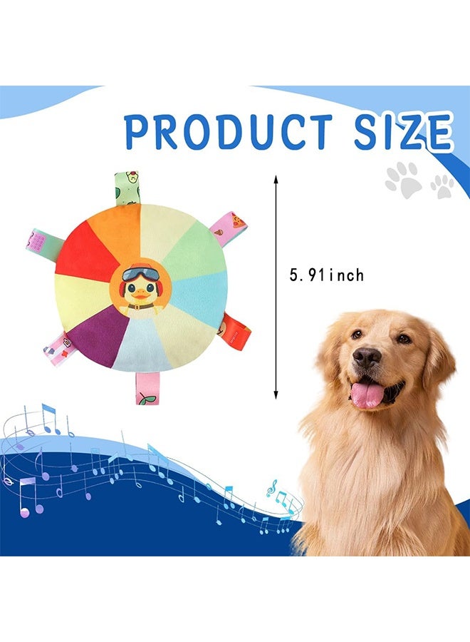 Dog Plush Sound Frisbee Toy With Internal Clock to Attract Attention, for Aggressive Chewers - Image 2
