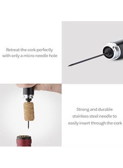 Beram Electric Opener, Pen Design, Air Pump Bottle Opener, Stainless Steel Needle, Microneedle Cork Hole, Automatic Corkscrew, Portable Multi Openers  - Image 5