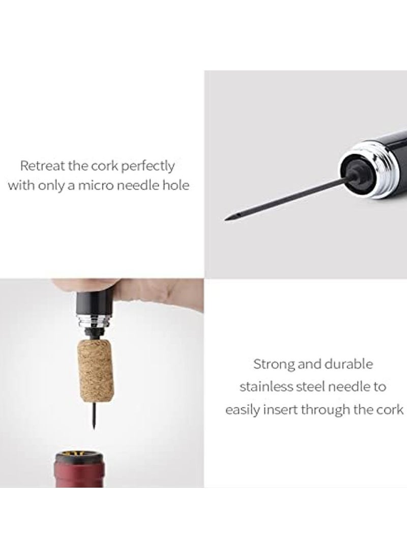 Beram Electric Opener, Pen Design, Air Pump Bottle Opener, Stainless Steel Needle, Microneedle Cork Hole, Automatic Corkscrew, Portable Multi Openers  - Image 5