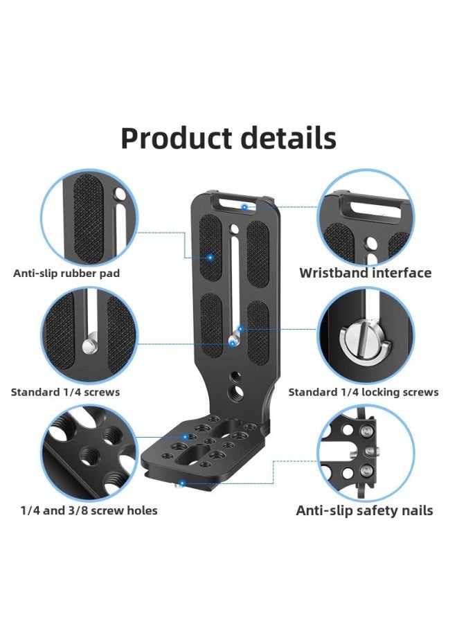 NEEWER/Newer LB-NA1 Camera Universal Metal L-Plate L-Type Vertical Shot Quick-fit Plate Suitable For Tripod Head-Color:Universal Camera Vertical Shot L Board Orange (category I)