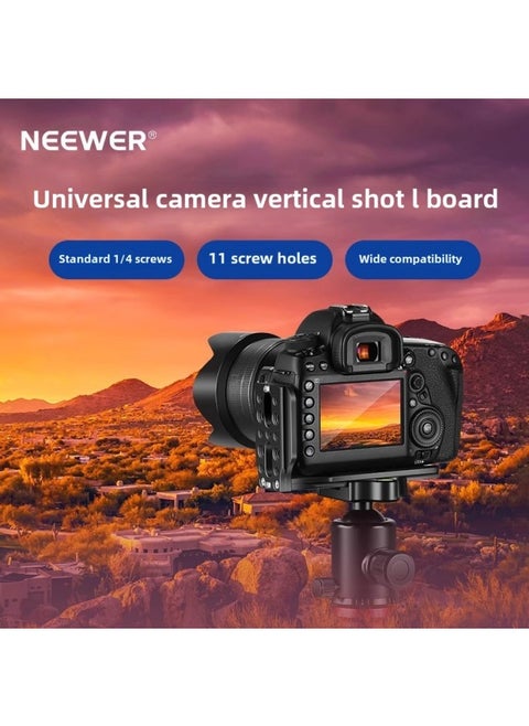 NEEWER/Newer LB-NA1 Camera Universal Metal L-Plate L-Type Vertical Shot Quick-fit Plate Suitable For Tripod Head-Color:Universal Camera Vertical Shot L Board Orange (category I)