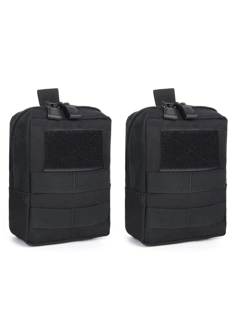 Zikra 2pcs Tactical Molle Pouch EDC Utility Gadget Outdoor Men Waist Bag with Phone Belt Clip Holder Holster for Outdoor Hunting Camping Hiking Trekking - Image 1