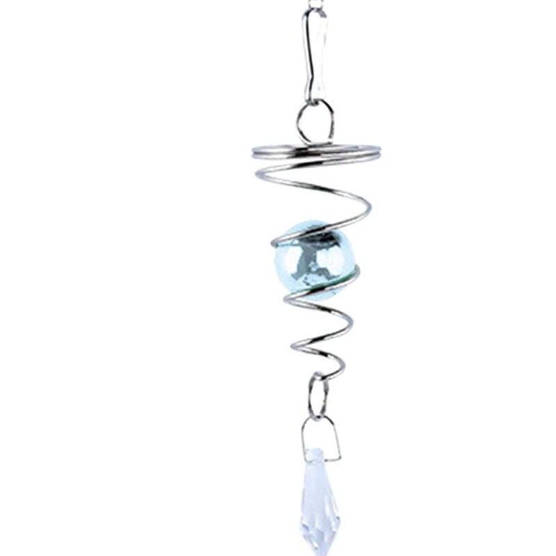 Arkit Wind Spinner Stabiliser Wind Turning OrnamentsClear Crystal Ball with Swivel HookWind Chimes Small Spiral Tail for HomeGarden Outdoor Living Decor - Image 1
