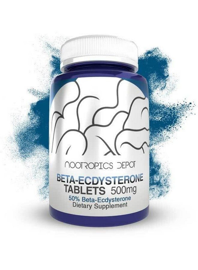 Nootropics Depot Beta Ecdysterone/20-Hydroxyecdysone 50% Tablets | 500mg | Cyanotis Arachnoidea Extract | Phytoecdysteroid | 30 Count - Image 1