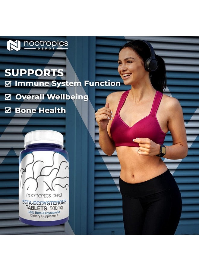 Nootropics Depot Beta Ecdysterone/20-Hydroxyecdysone 50% Tablets | 500mg | Cyanotis Arachnoidea Extract | Phytoecdysteroid | 30 Count - Image 3
