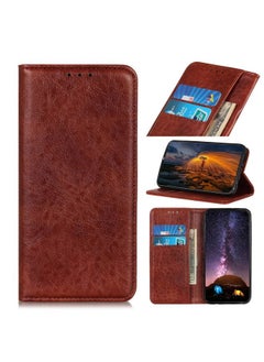 HuHa Case Cover For Xiaomi Redmi Note 10 5G / Poco M3 Pro 4G / Poco M3 Pro 5G Magnetic Crazy Horse Texture Horizontal Flip Leather Case with Holder & Card Slots & Wallet Brown 
