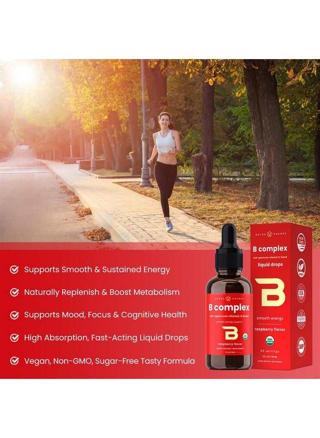 ناتشوراتشامبس قطرات سائلة من فيتامين ب المركب من NutraChamps | مكمل فيتامينات ب المركب مع قطرات من فيتامينات ب1، ب2، ب3، ب6، ب7، ب9 وميثيل ب12 للبالغين والأطفال | نكهة التوت النباتية 2 أونصة | 60 وجبة / إمداد لمدة شهرين  - Image 5