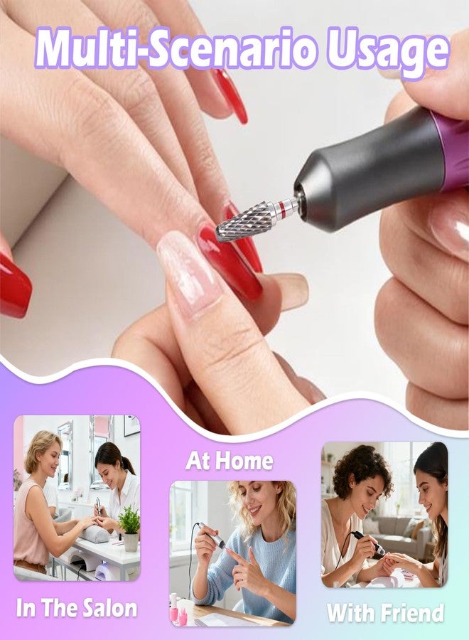 FANTEXY 3/32" Nail Drill Bit Professional Carbide Tungsten Drills Bit,Acrylic Nail Bits,Gel Polish Remover Drills Bits,Nails Drill Tips,Suitable for Manicure Pedicure Cuticle Gel Polishing,Fine-F - Image 4