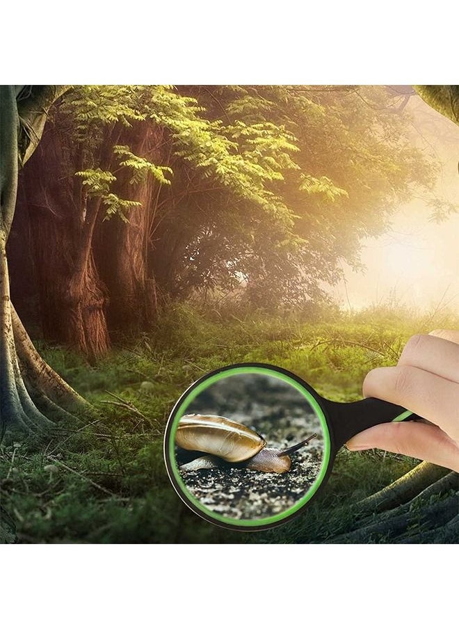 Generic - 20X High Power Optics Shatterproof Handheld Magnifying Glass, Non Slip Resistance Rubber Handle High Definition Lens Reading Magnifier, Insect Hobby Observation Magnifying Glass Toy (Green) - Image 1
