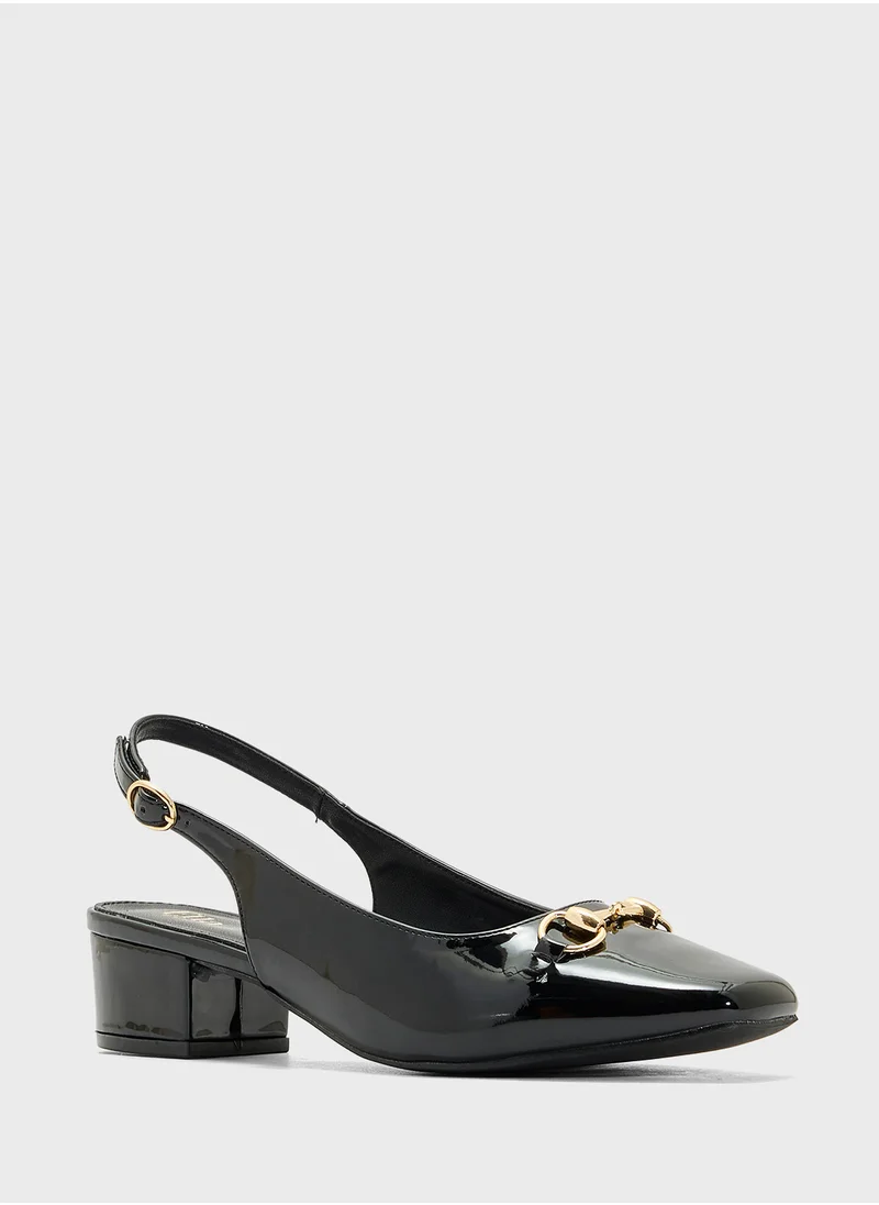 ELLA Block Heeled Slingback  Pump