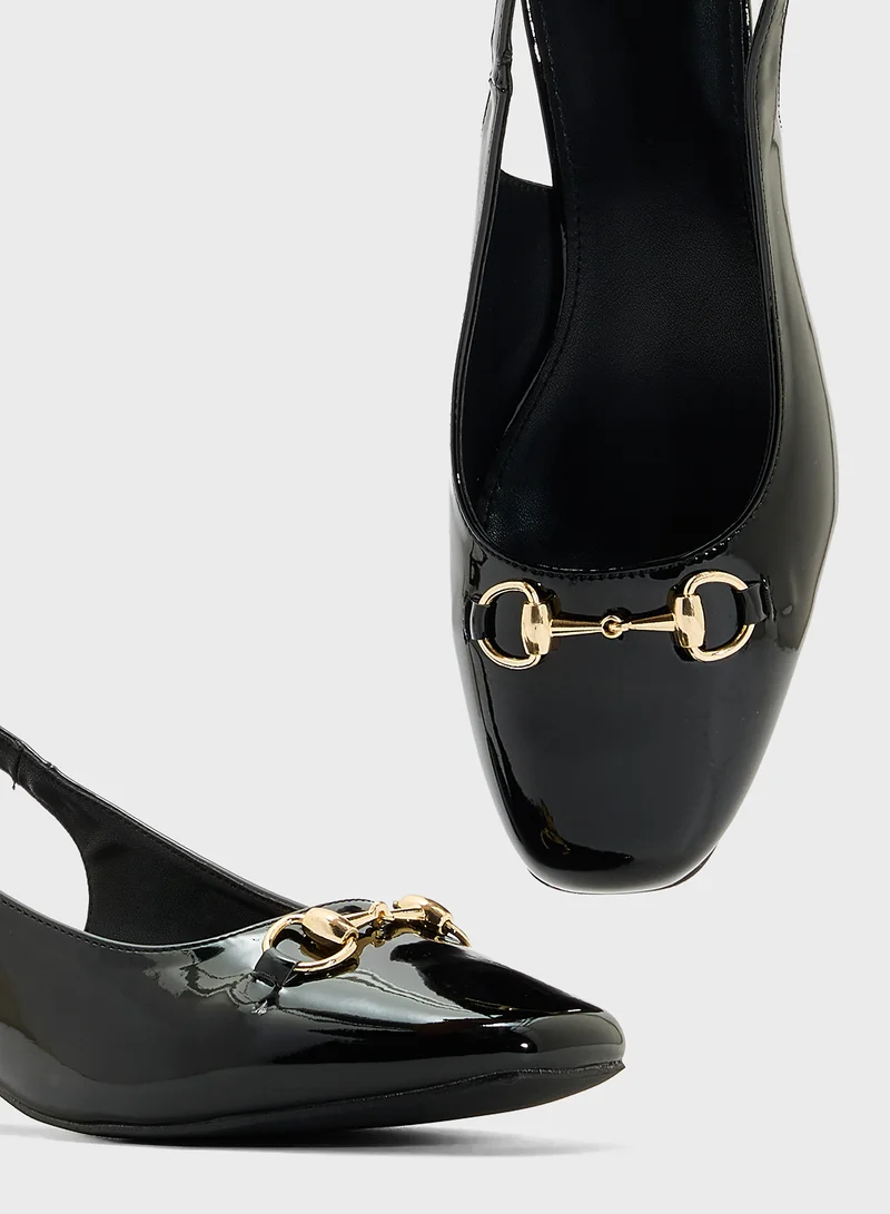 ELLA Block Heeled Slingback  Pump