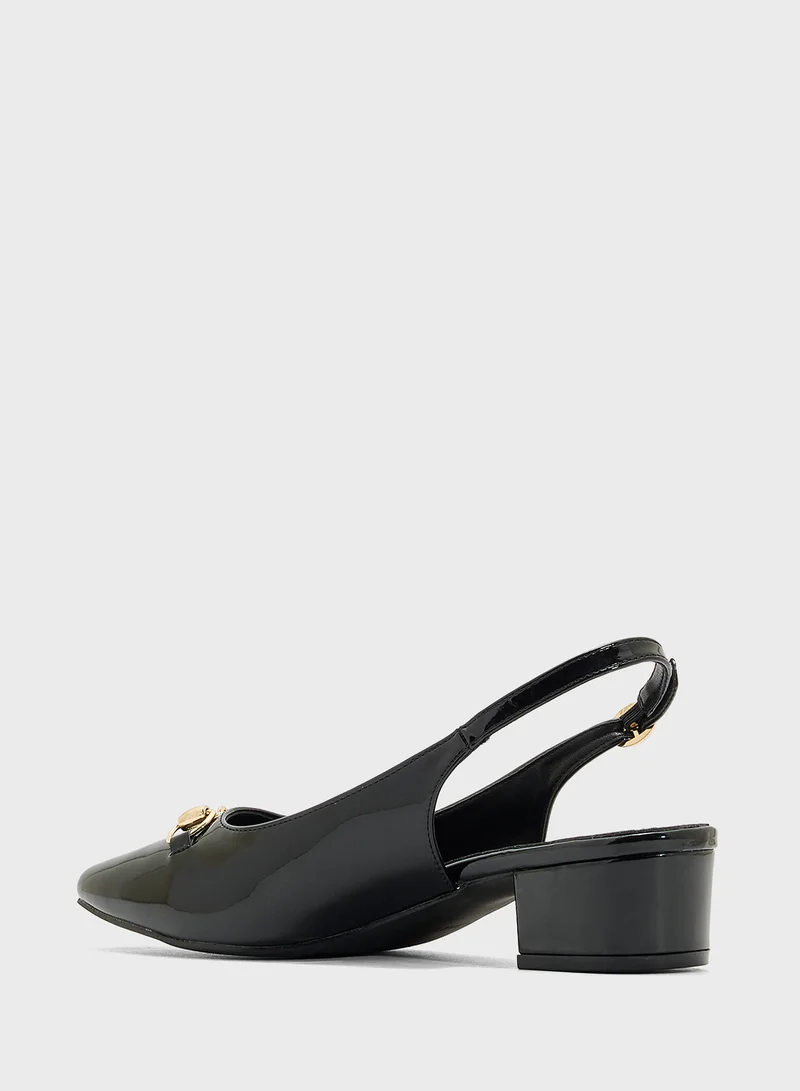 ELLA Block Heeled Slingback  Pump