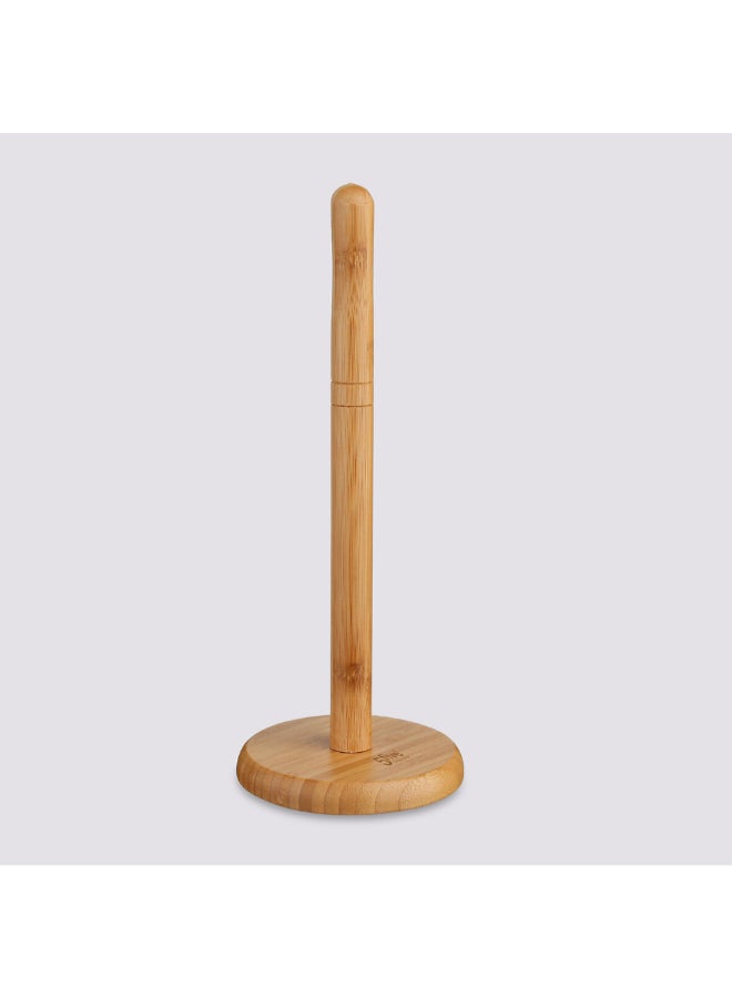 Five Simply Smart Durable Bamboo Kitchen Paper Towel Holder Brown 32 x 13.5 x 13.5 cm 120057 - Image 1
