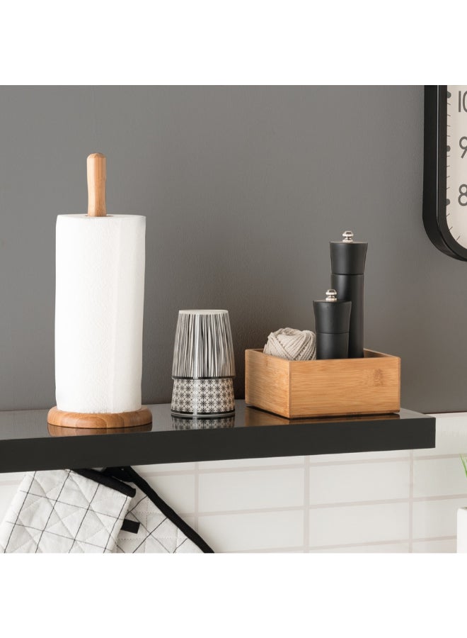 Five Simply Smart Durable Bamboo Kitchen Paper Towel Holder Brown 32 x 13.5 x 13.5 cm 120057 - Image 3