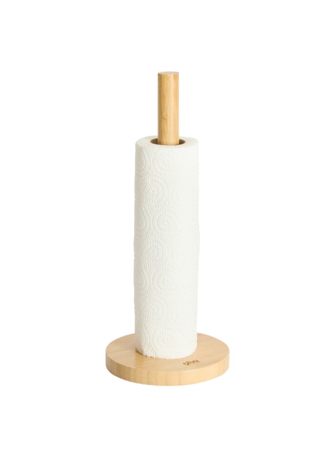 Five Simply Smart Durable Bamboo Kitchen Paper Towel Holder Brown 32 x 13.5 x 13.5 cm 120057 - Image 2