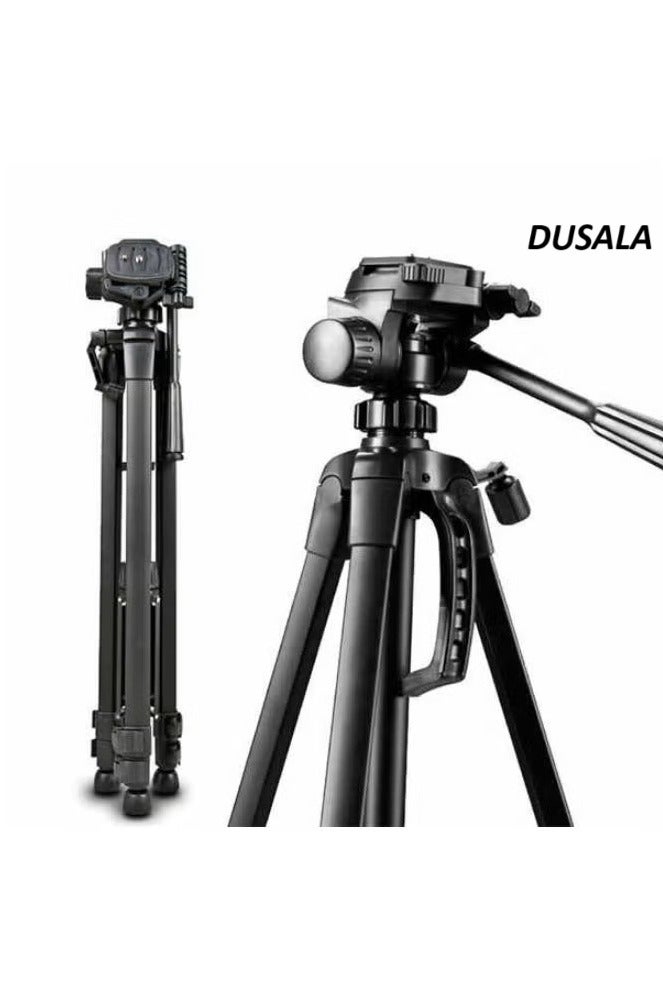 DUSALA Professional WF-3520 Black Tripod Stand for Camera & Camcorder Mobile Phone & Video - Image 1
