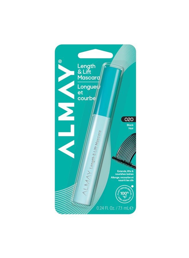 Almay Lenghthening Mascara,Volume & Lift, Eye Makeup, Hypoallergenic and-Fragrance Free, 020 Black Noir, 0.24 Fl Oz - Image 1