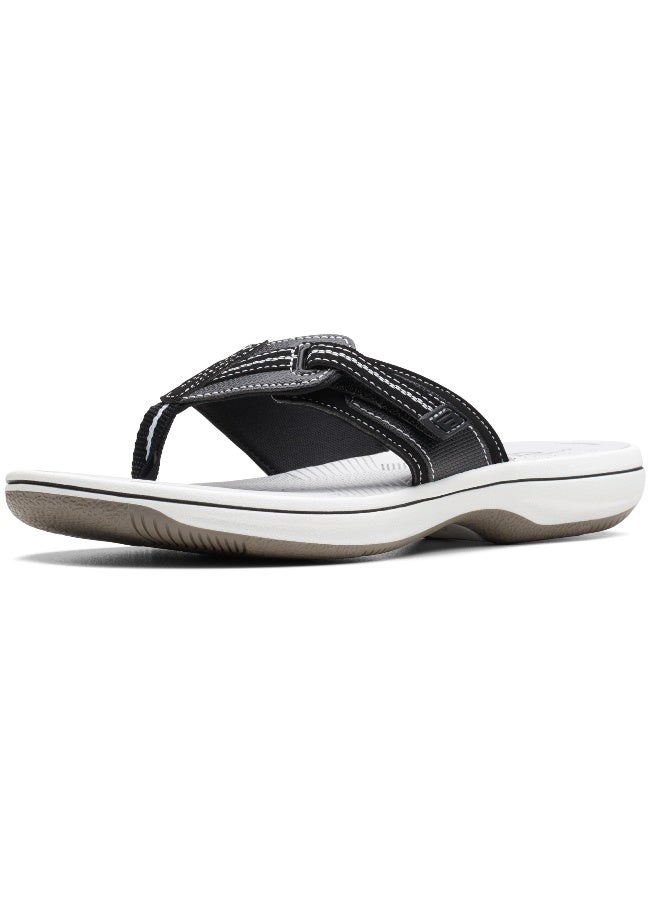 clarks Clarks Womens Brinkley Jazz Flip Flop Black Synthetic 6  - Image 1