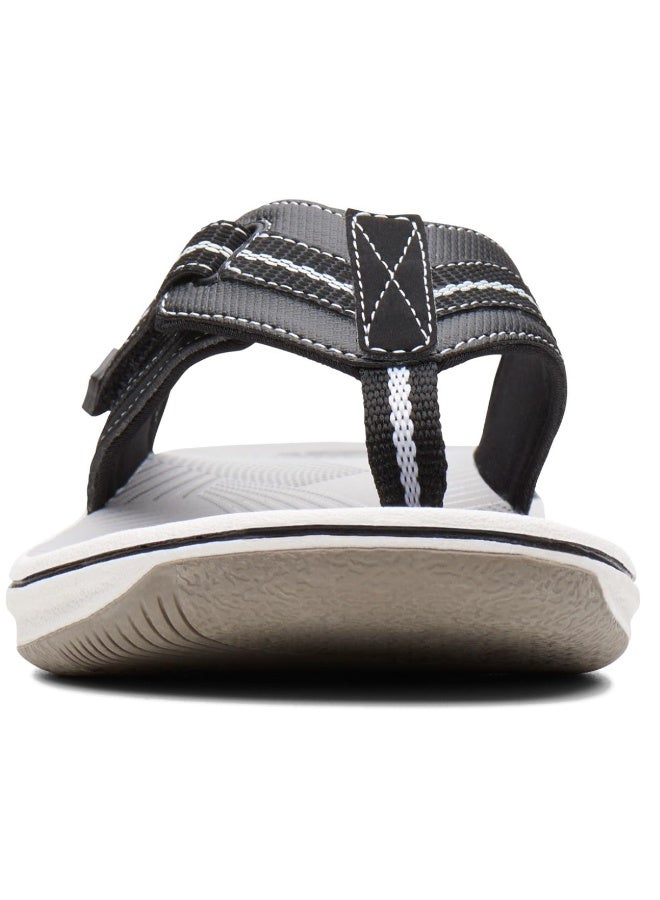 clarks Clarks Womens Brinkley Jazz Flip Flop Black Synthetic 6  - Image 3