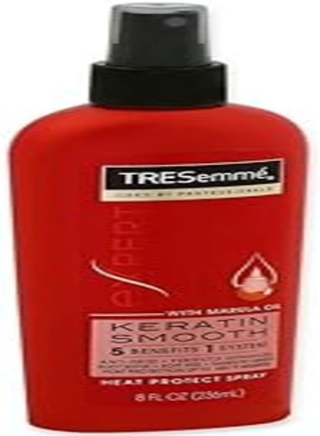 Tresemme Keratin Smooth Heat Protection Spray For Hair, Hair Styling Spray With Marula Oil For Anti Frizzy, Shiny & Soft Hair, 236ml