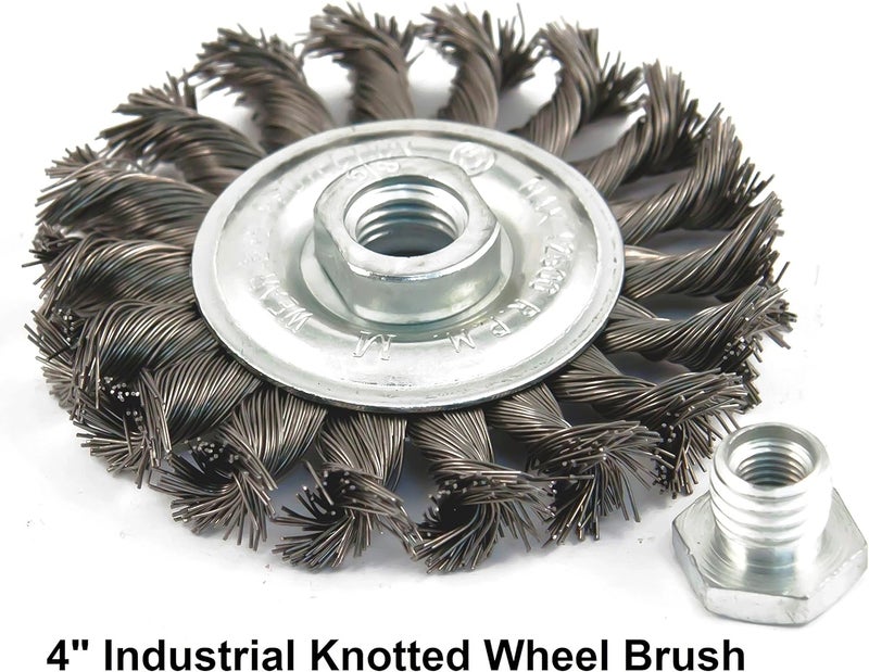 Mibro 618000 (7-Piece) Industrial Manganese Wire Brush Set for Removing Rust, Scale, Paint, and Dirt - Image 4