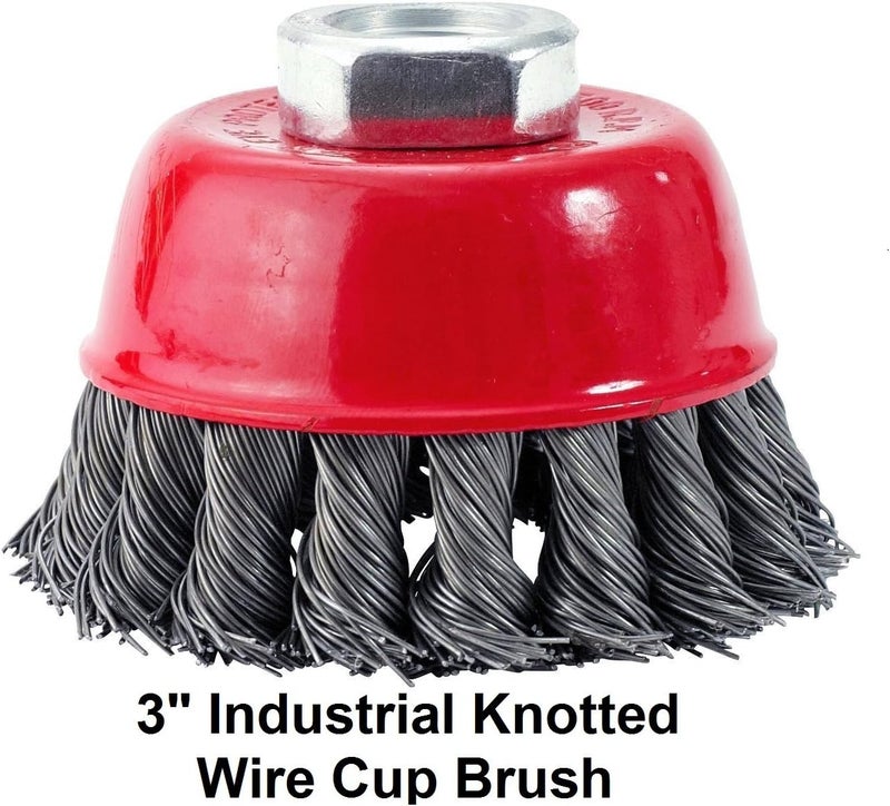 Mibro 618000 (7-Piece) Industrial Manganese Wire Brush Set for Removing Rust, Scale, Paint, and Dirt - Image 3