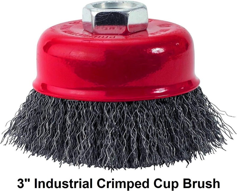 Mibro 618000 (7-Piece) Industrial Manganese Wire Brush Set for Removing Rust, Scale, Paint, and Dirt - Image 2