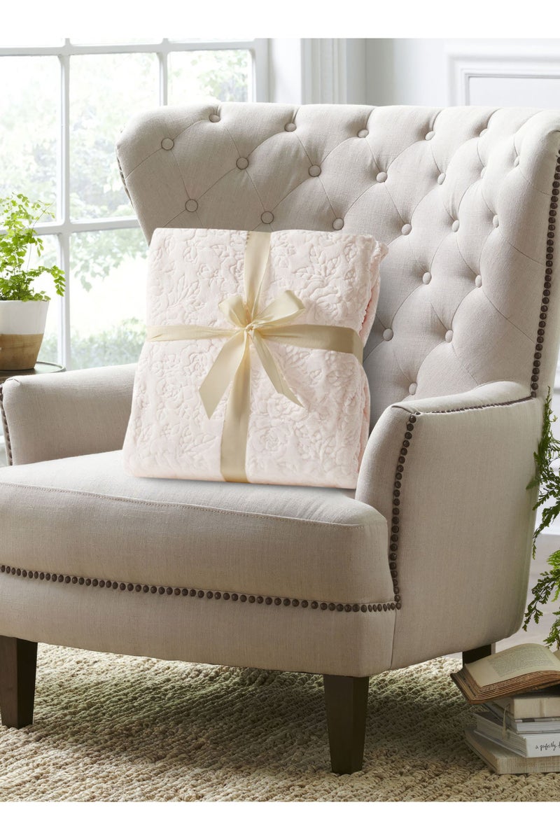 دوناتيلا بطانية مخمل خفيفة 210×240 سم 300 جم/متر مربع ناعمة ودافئة للاسترخاء تصميم مشجر مناسبة للسرير والأريكة - Image 2