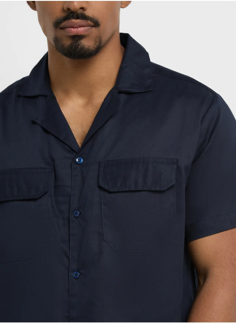 روبرت وود Causal Half Sleeve Shirt