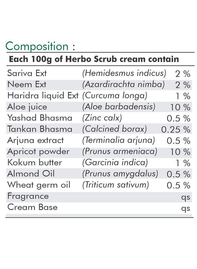 AL Ayurvedic Life Herbo Scrub Cream - 50g Pack of 4 - Image 3