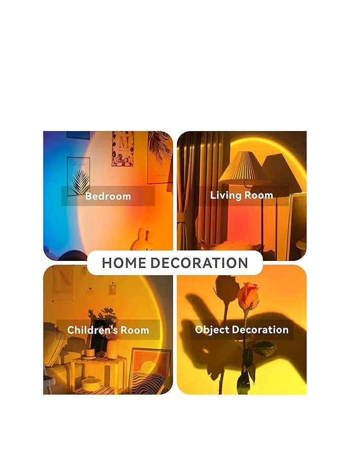 Baytion مصباح غروب الشمس قابل للدوران 360°، بايشن RGB 16 لون و 4 أوضاع ضوء غروب الشمس LED عن بعد ضوء ليلي رومانسي لتزيين غرفة النوم/غرفة المعيشة/غرفة الأطفال/التصوير/الحفلات [1.42 متر كابل USB][توصيل وتشغيل] - Image 5