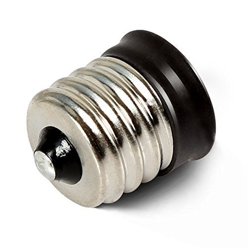 ELECTOP E17 to E12 Socket Adapter Converter,Intermediate E17 Base Convert to Candelabra E12 Base,Black Lamp Holder(5 Pack) - Image 3