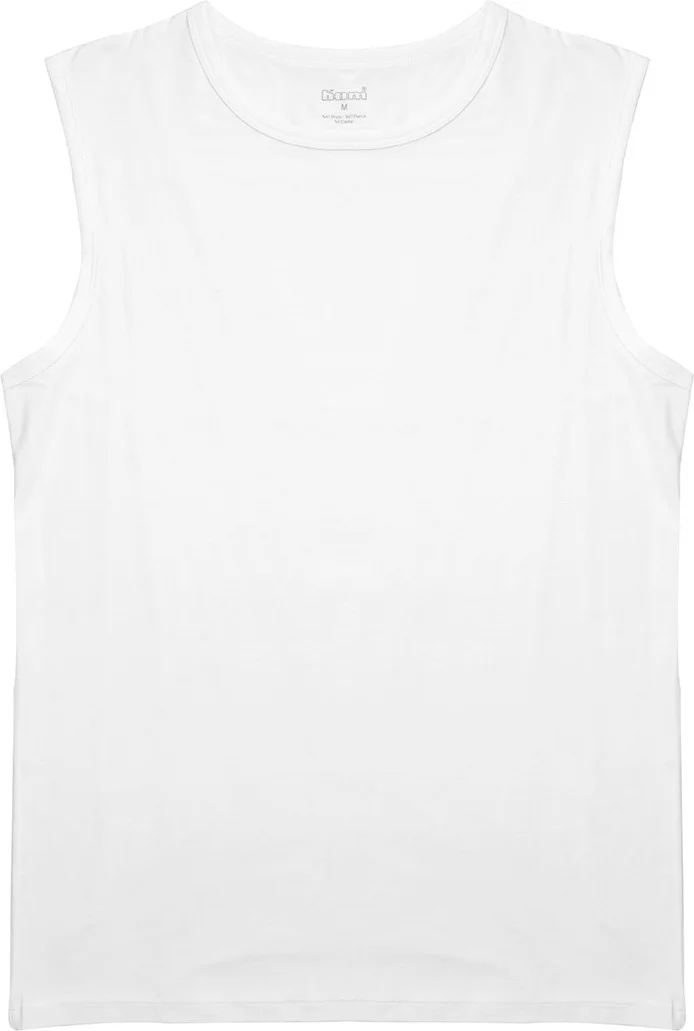 KOM Zero Sleeve Zero Collar Cotton Modal Men's Undershirt Nick 2-Piece Undershirt