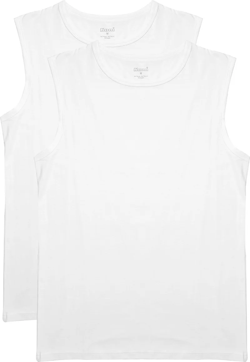 KOM Zero Sleeve Zero Collar Cotton Modal Men's Undershirt Nick 2-Piece Undershirt