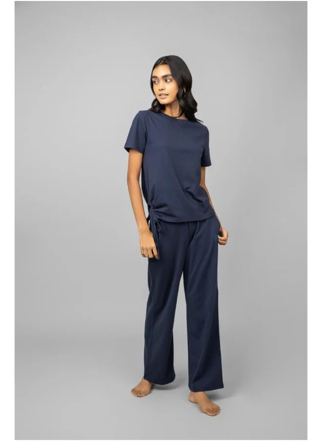 نسيسير Navy Essential Flared Lounge Set