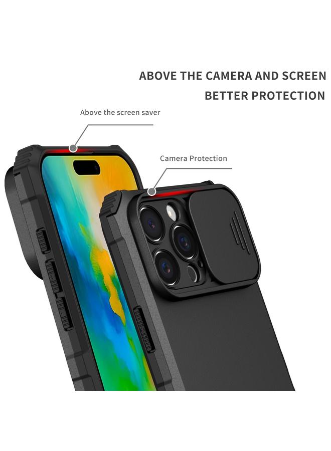 اس-توب جراب لهاتف iPhone 16 Pro مزود بحامل مجسم وغطاء منزلق للكاميرا - Image 5