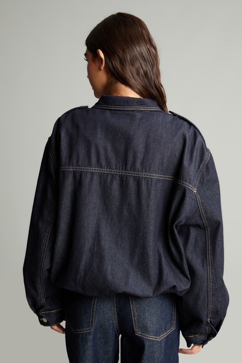 DeFacto Blue Woman Oversize Fit Jacket Casual - Image 5