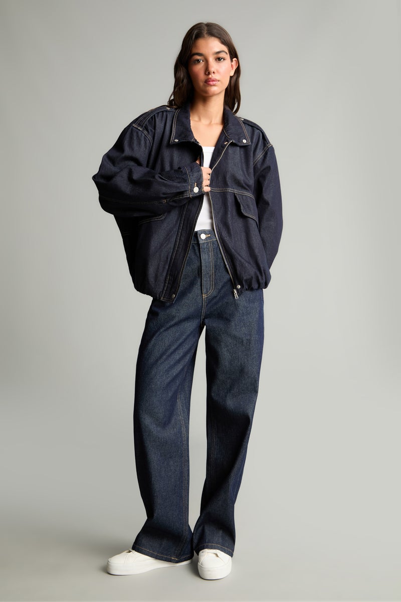 DeFacto Blue Woman Oversize Fit Jacket Casual - Image 2
